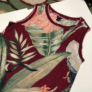 Ann Taylor sleeveless linen shell. Sz S. EUC!